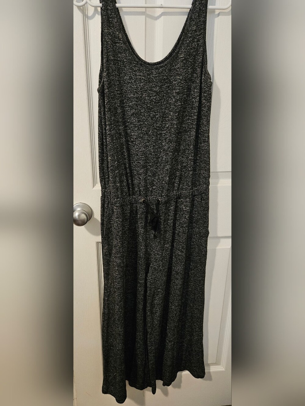 Women's Sleeveless Scoop Neck Grey Casual Pantsuit